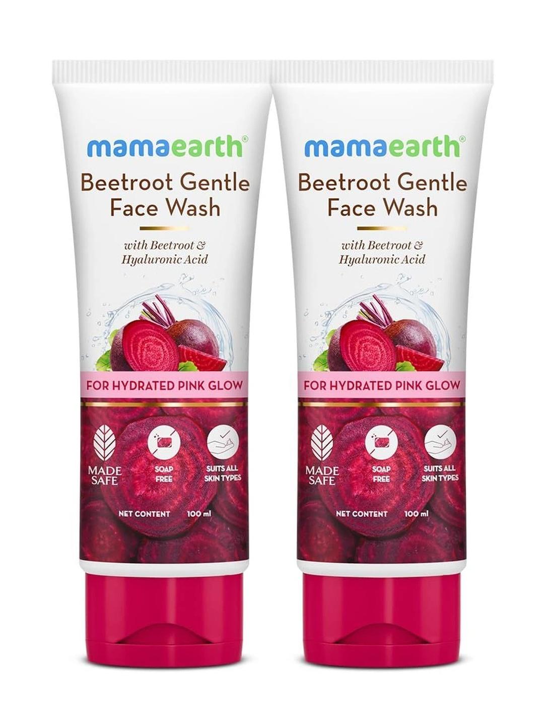 Buy Mamaearth Set Of 2 Beetroot Gentle Face Wash 100 Ml Each - - Personal Care for Unisex