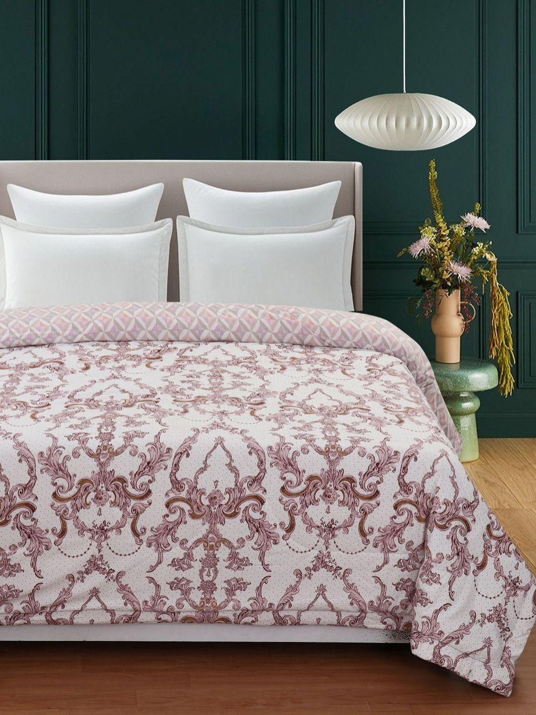 Buy Florida Snug Off White & Brown Ethnic Motifs AC Room 150 GSM Double Bed Comforter - - Home for Unisex