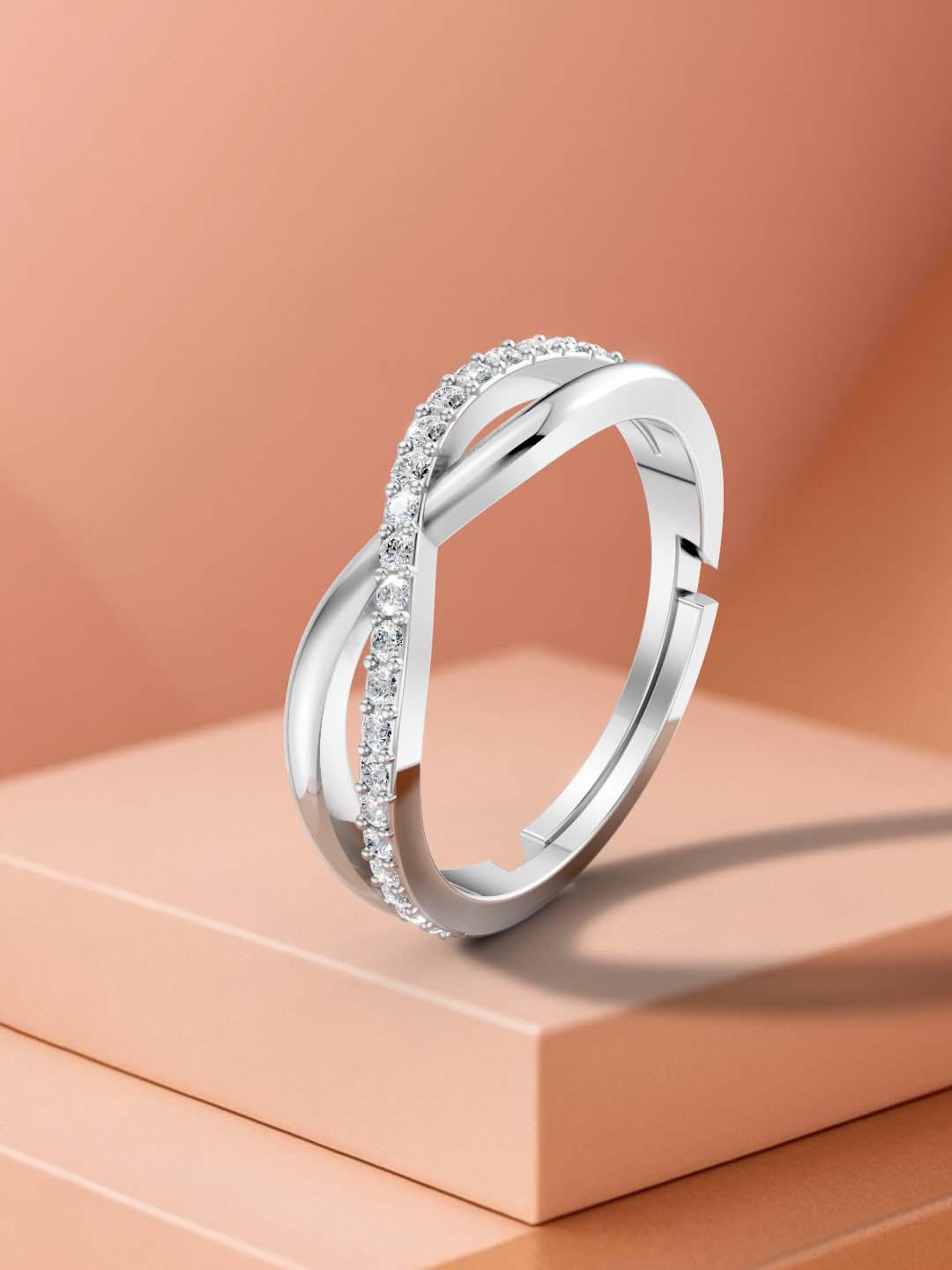 Buy MISS HIGHNESS Women 925 Silver Adjustable Infinity Ring -  - Accessories for Women