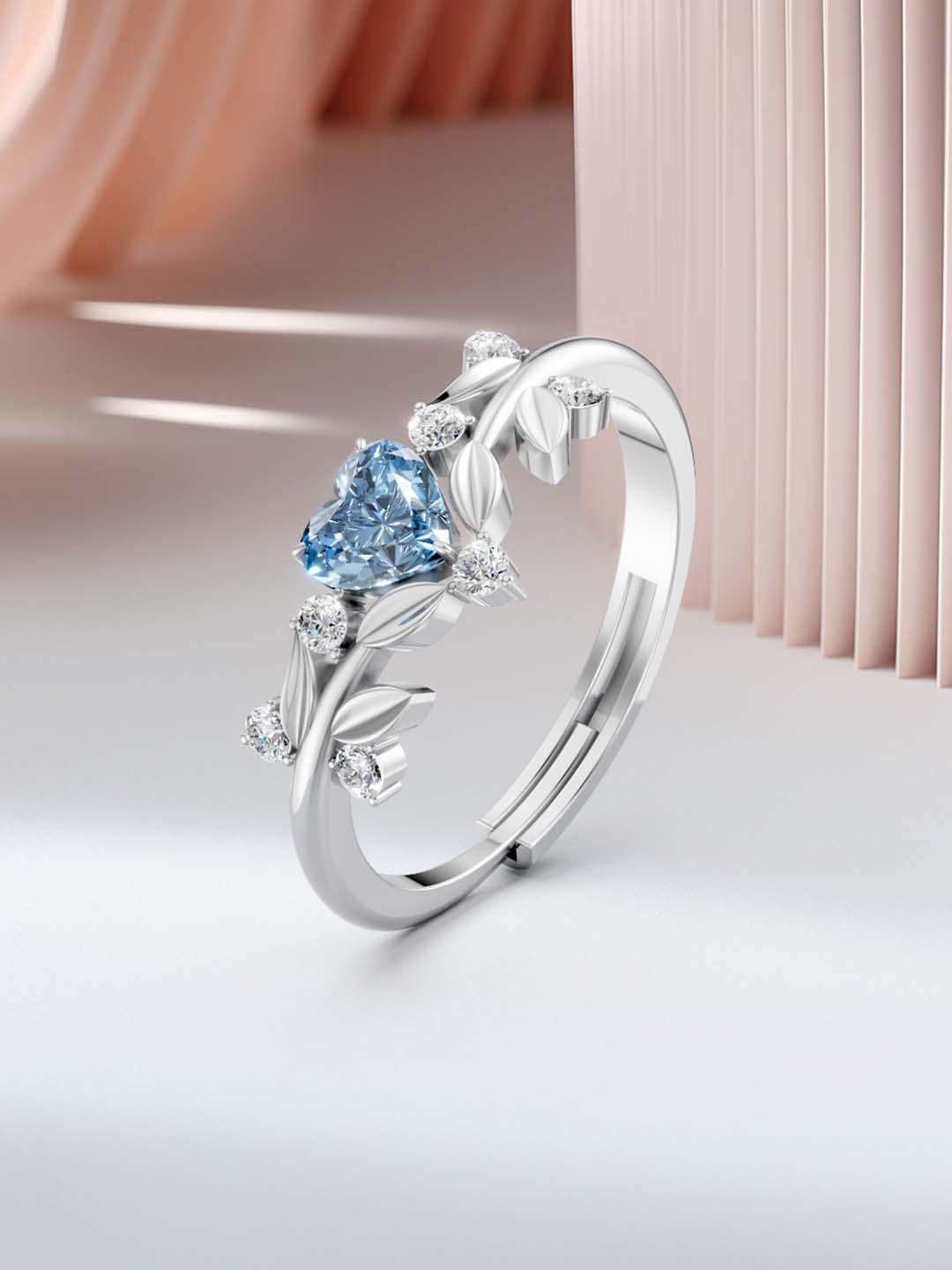 Buy MISS HIGHNESS Women 925 Sterling Silver Rhodium Plated Finger Ring -  - Accessories for Women
