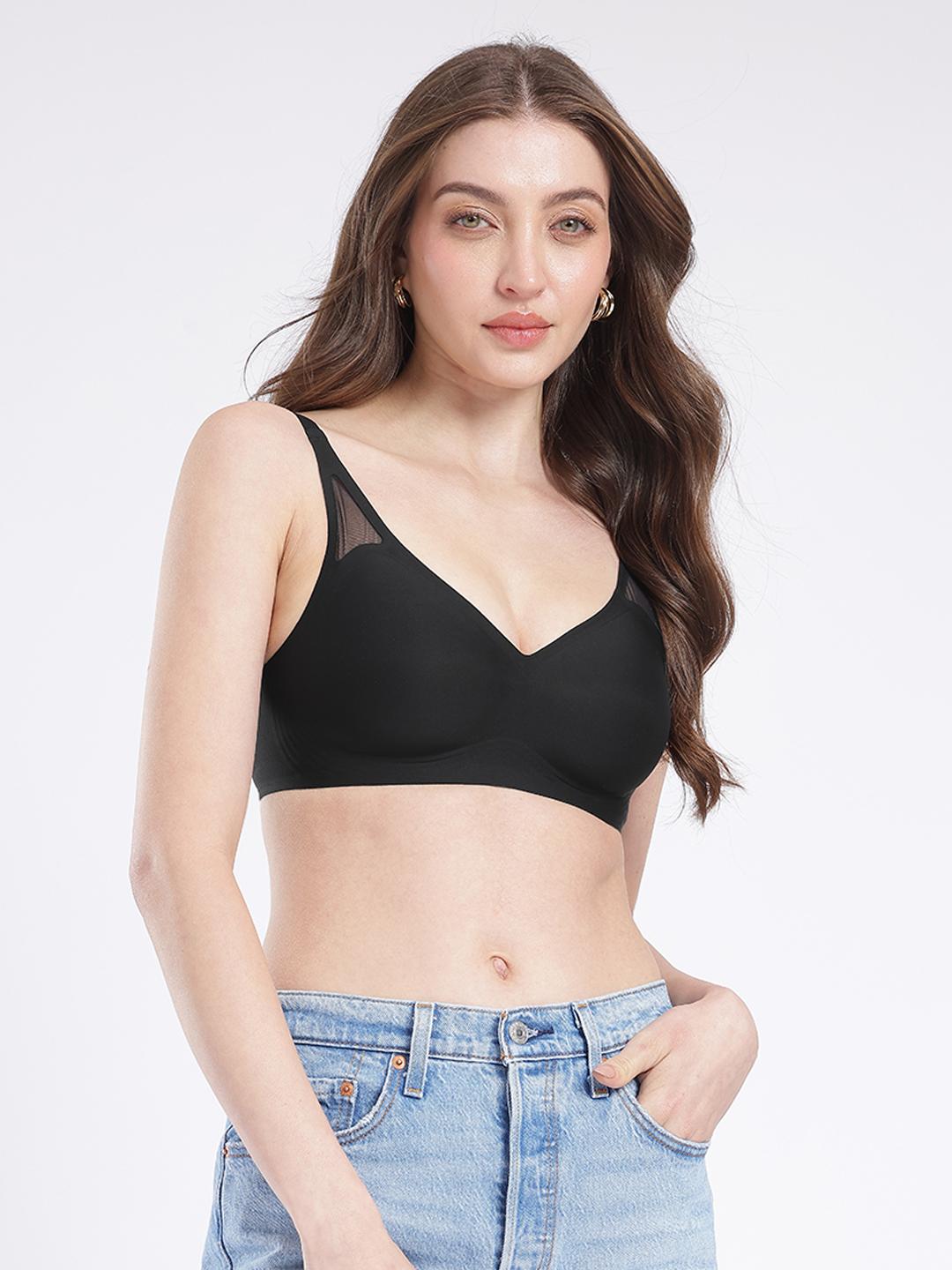 Buy Glitchez Net Detail Bra Medium Coverage Lightly Padded -  - Apparel for Women
