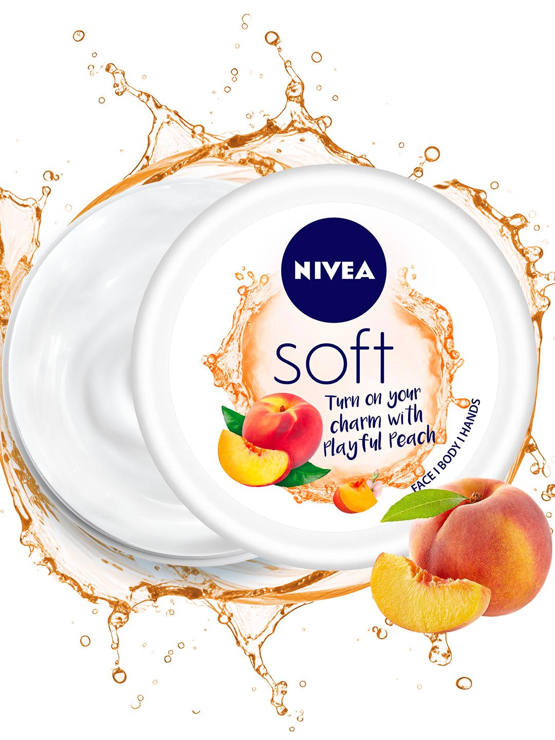 Buy Nivea Soft Light Moisturizer Cream Playful Peach For Face Hands & Body 200 Ml - - Personal Care for Unisex