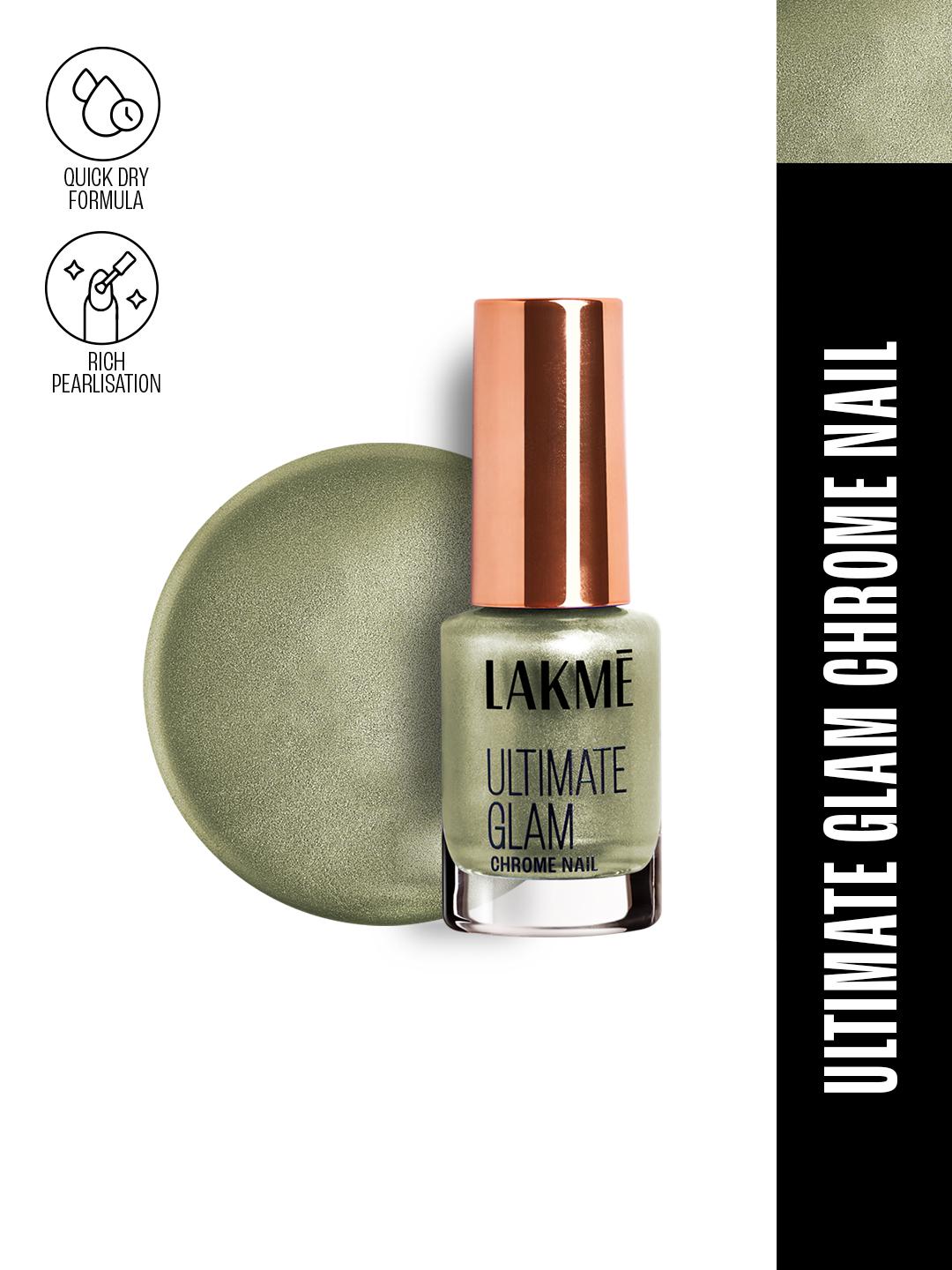 Buy Lakme Ultimate Glam Chrome Nail Paint With Quick Dry Formula 6 Ml   Sage -  - Personal Care for Women
