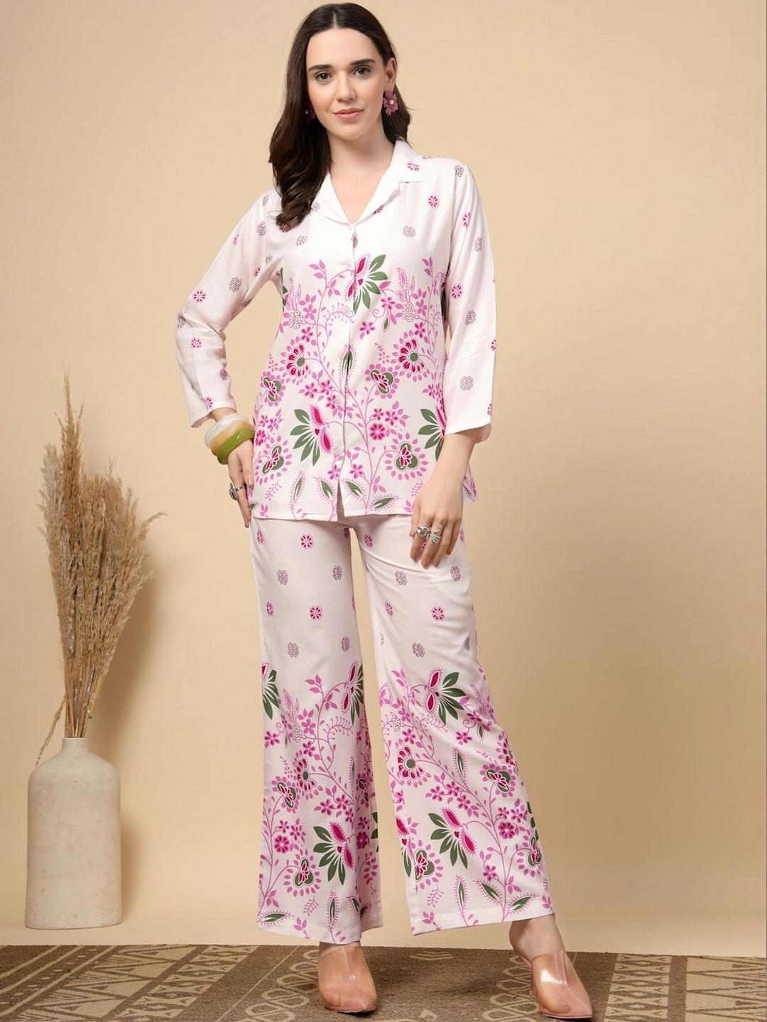 Buy KLOTTHE Printed Pure Cotton Shirt With Trousers - - Apparel for Women