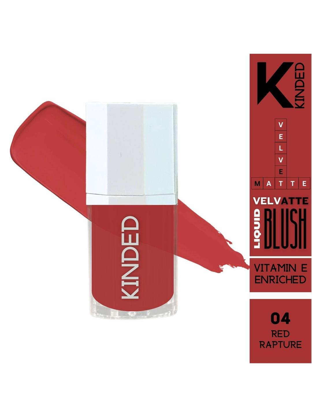Buy KINDED Velvatte Long Lasting Liquid Blush With Vitamin E 4 Ml Red Rapture 04 - - Personal Care for Women