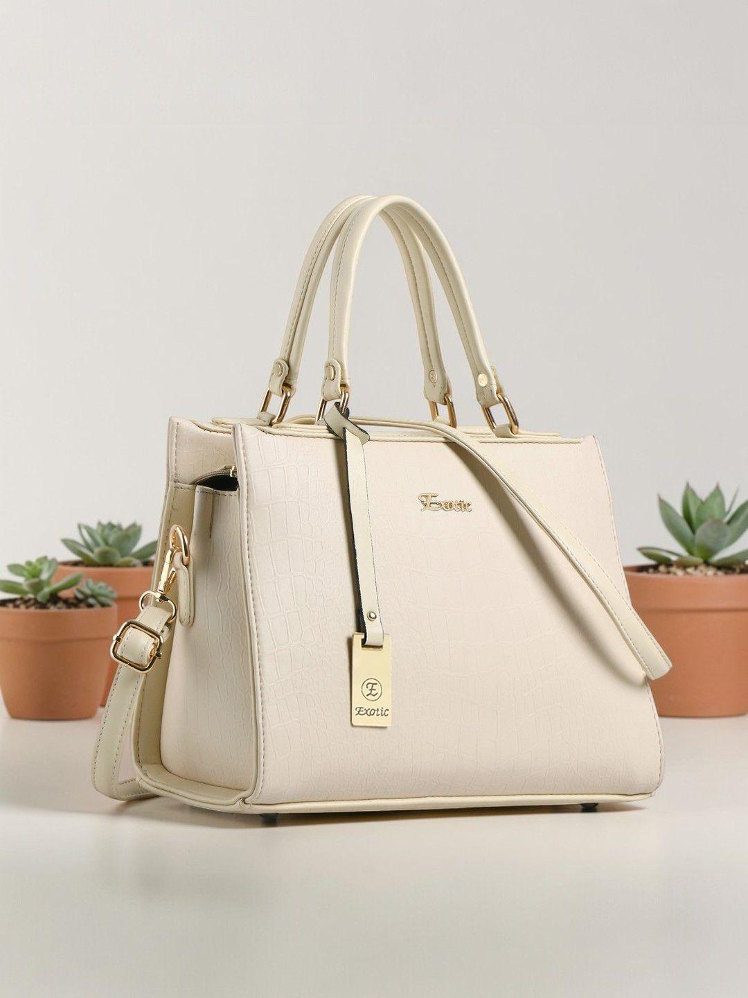Buy Exotic Textured Synthetic Leather Medium Structured Handheld Bag -  - Accessories for Women