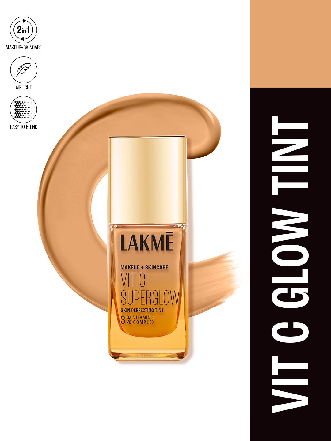Buy Lakme Makeup + Skincare 3% Vit C Superglow Skin Perfecting Tint 25ml   Neutral Medium N220 -  - Personal Care for Women
