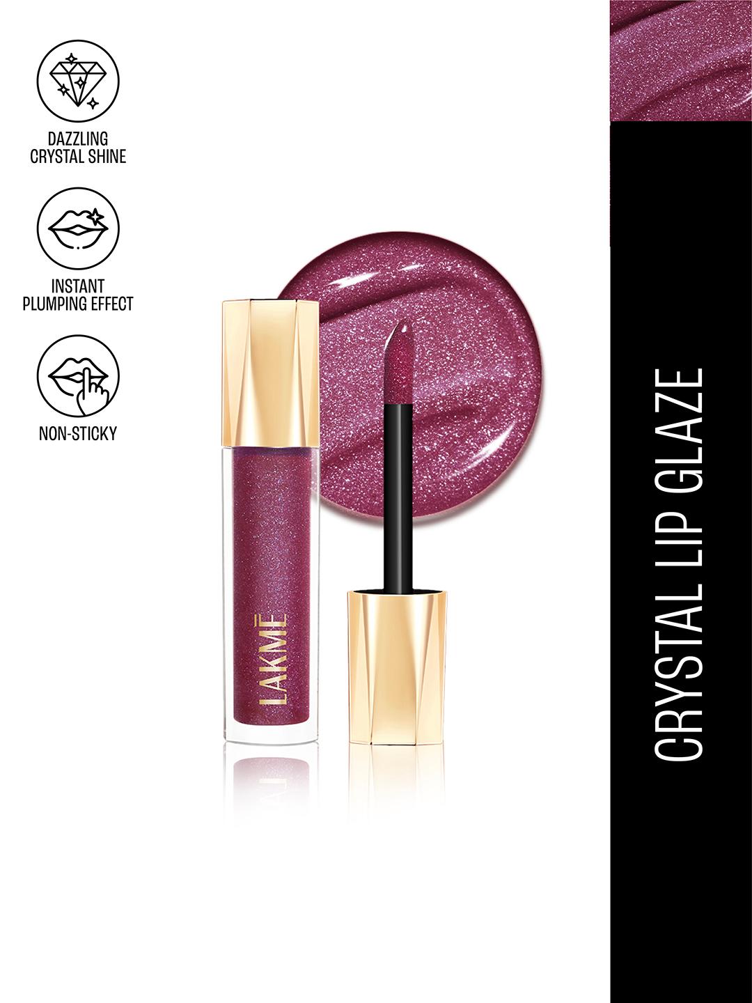 Buy Lakme Glitterati Non Sticky Hydrating Lip Glaze With Vegan Collagen 5ml Berry Sparkler - - Personal Care for Women