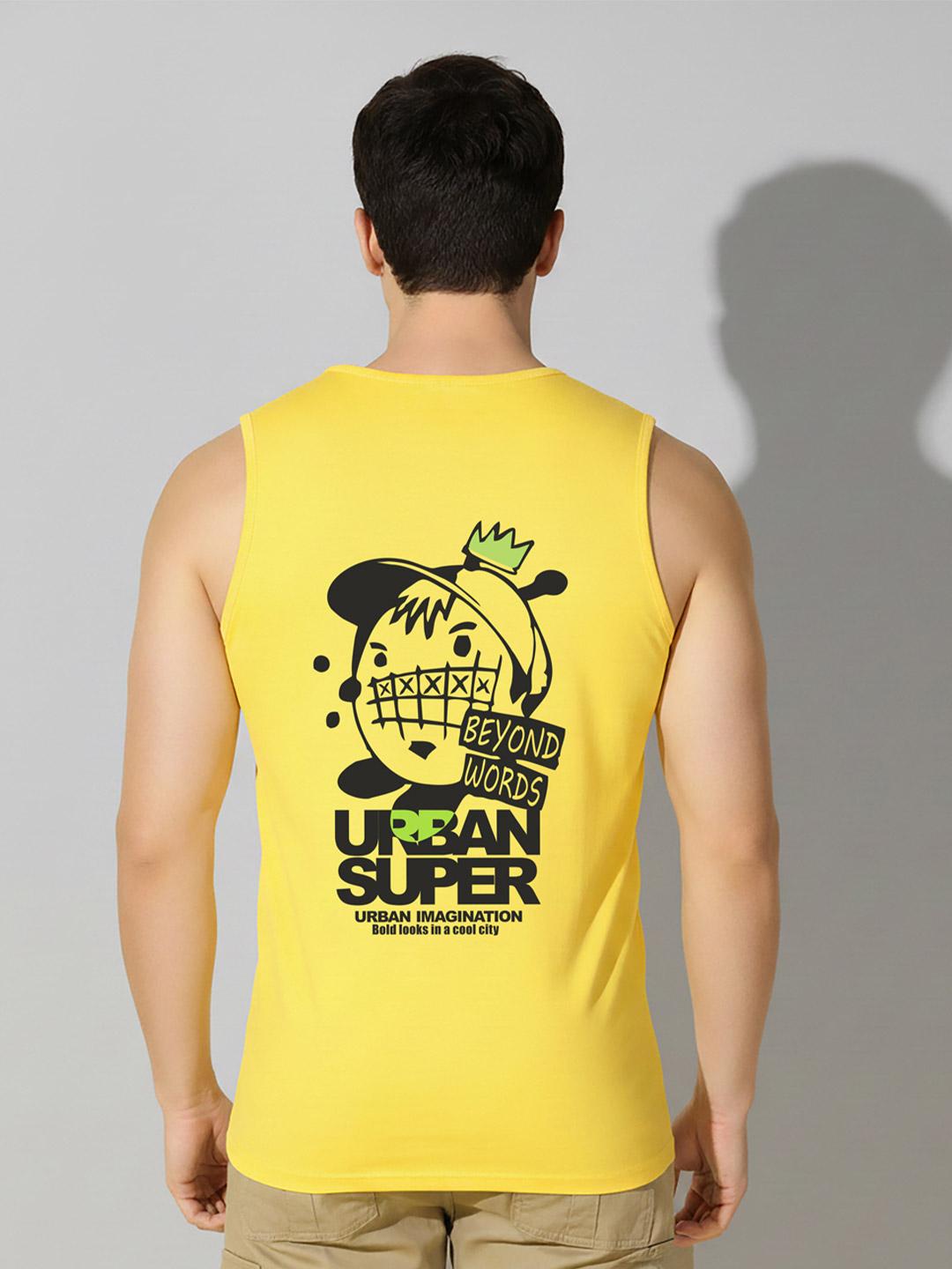 Buy SLOWLORIS Typography Printed Innerwear Vest -  - Apparel for Men