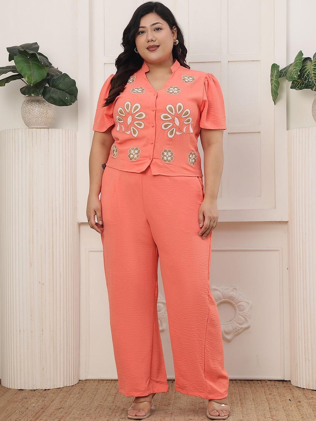 Buy CORSICA Embroidered Top With Trousers - - Apparel for Women