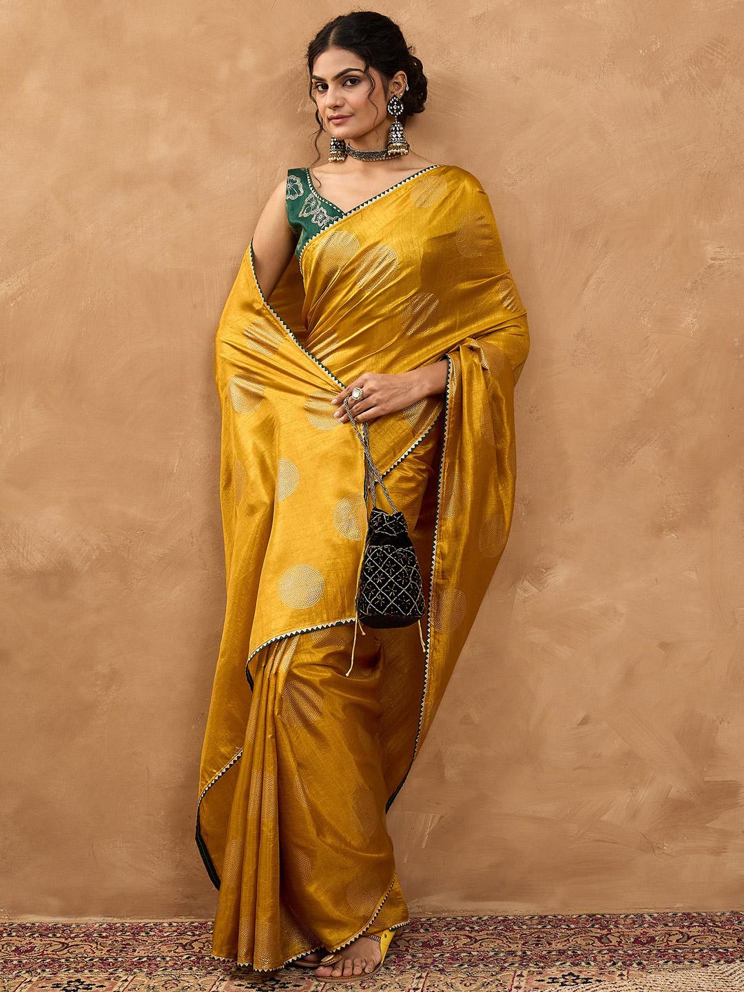 Buy Saree Mall Geometric Woven Design Zari Banarasi Sarees - - Apparel for Women