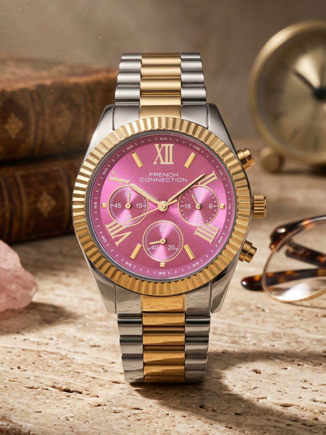 Buy French Connection Women Dial & Stainless Steel Bracelet Style Straps Analogue Chronograph Watch FCM06TM - - Accessories for Women