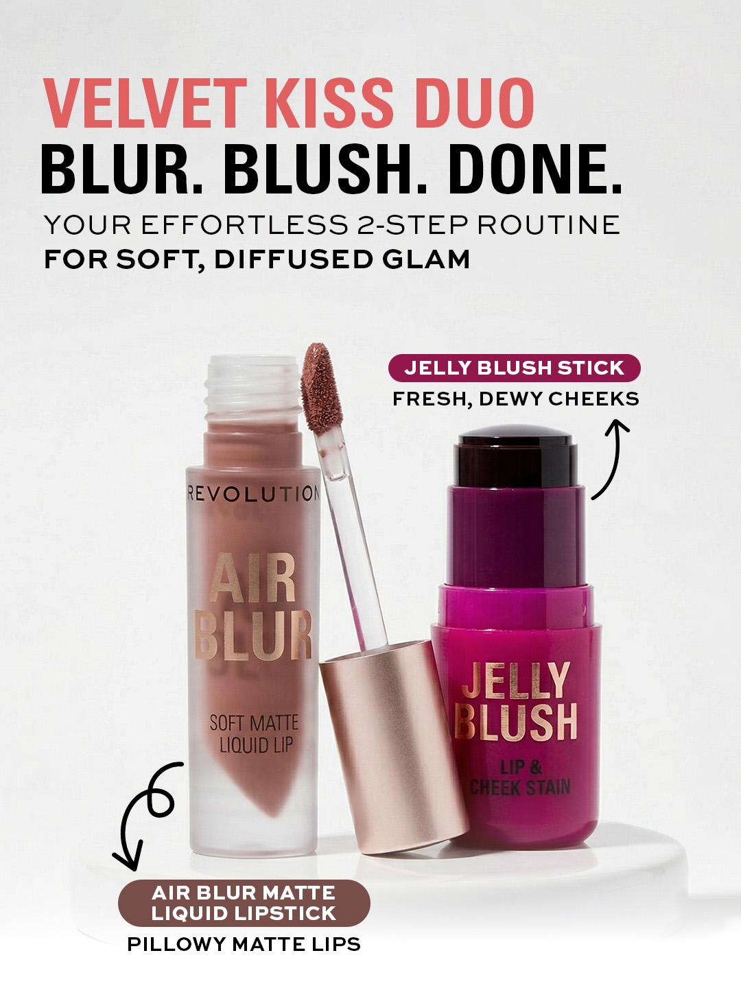 Buy Makeup Revolution London Air Blur Matte Liquid Lipstick & Jelly Blush Lip Tint Combo -  - Personal Care for Women