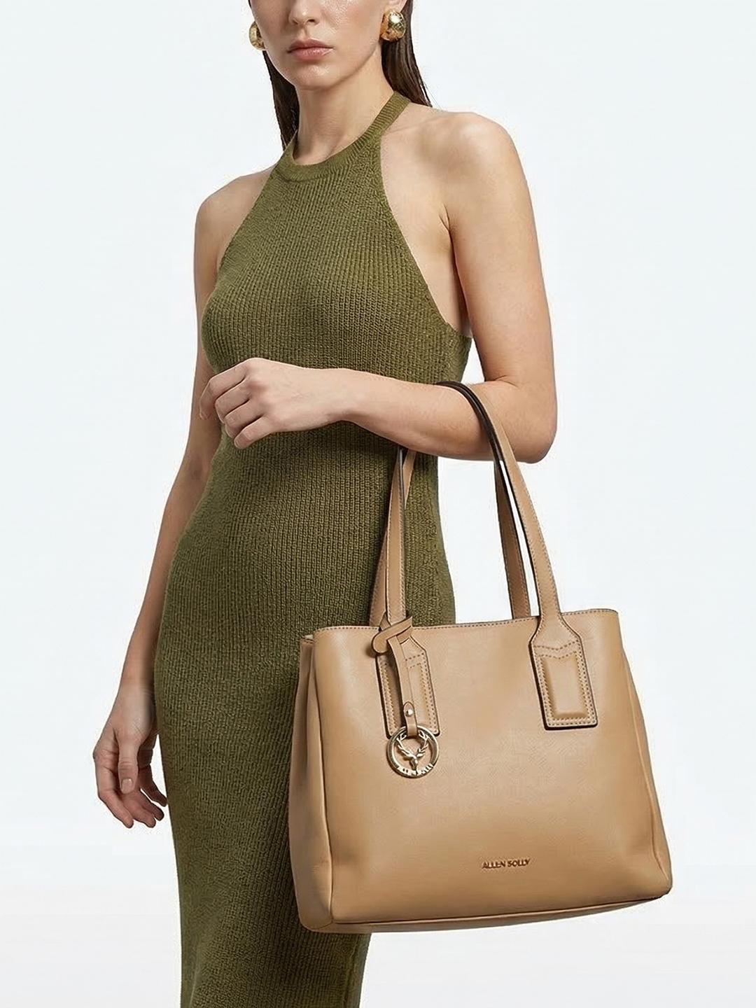 Buy Allen Solly Solid Medium Shopper Handheld Bag - - Accessories for Women