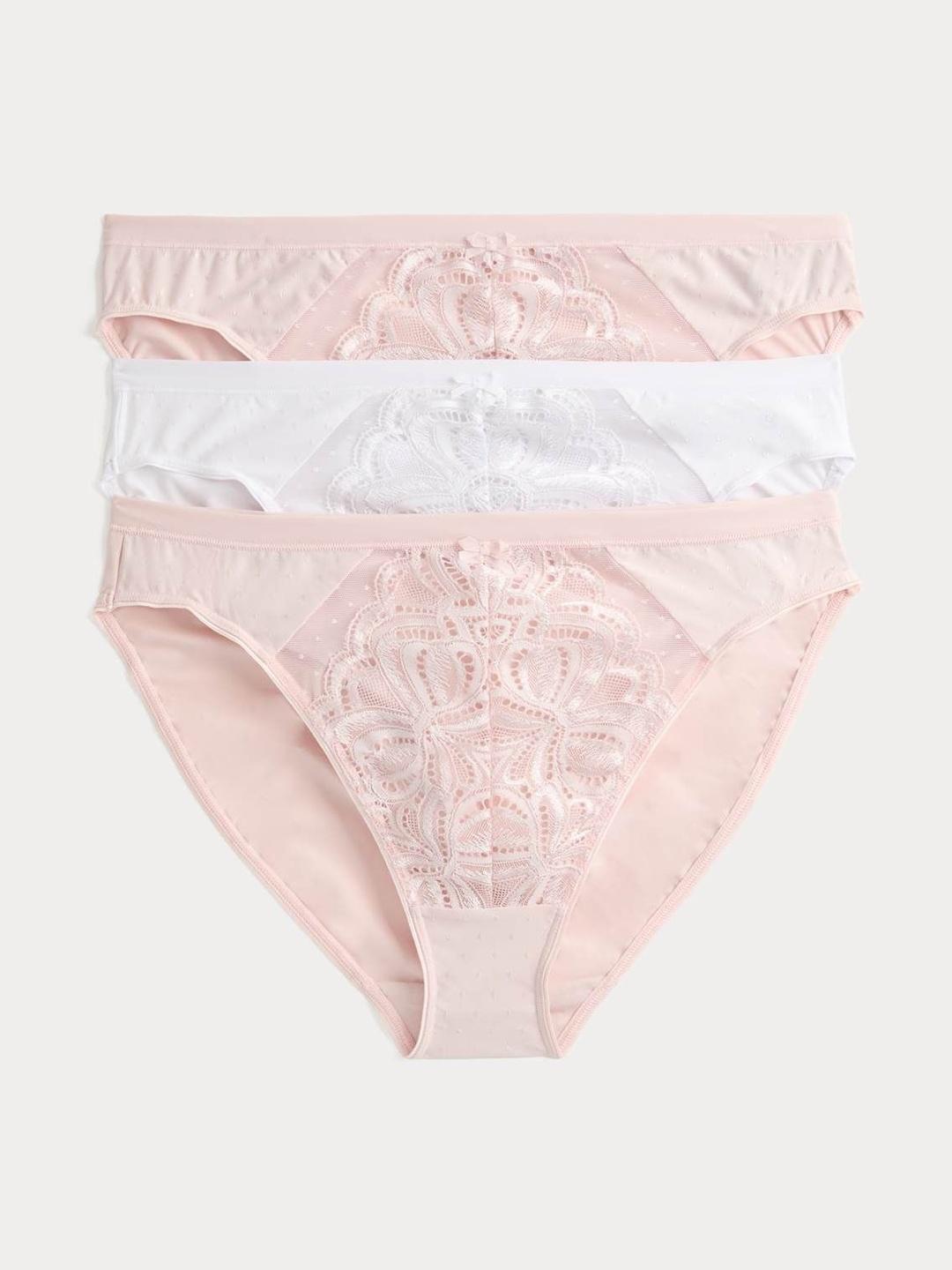 Buy Marks & Spencer Pack Of 3 Amelia Lace High Leg Knickers -  - Apparel for Women