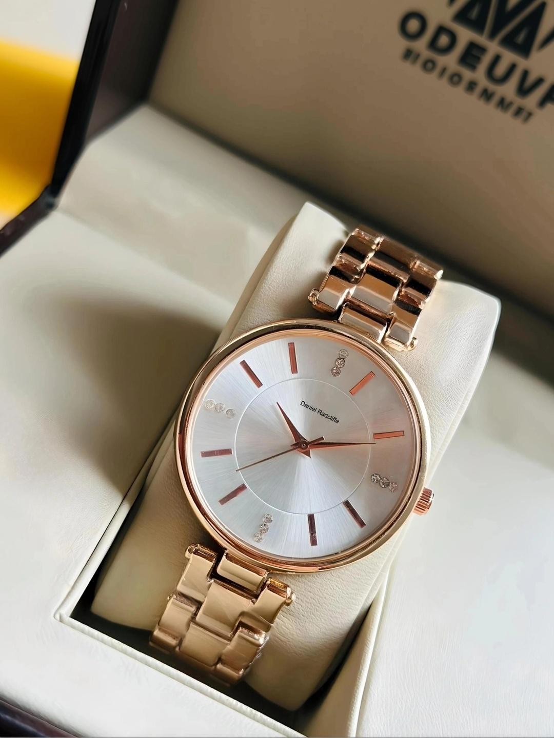 Buy Daniel Radcliffe Women Brass Skeleton Dial & Bracelet Style Straps Analogue Watch DB Rose Silver - - Accessories for Women