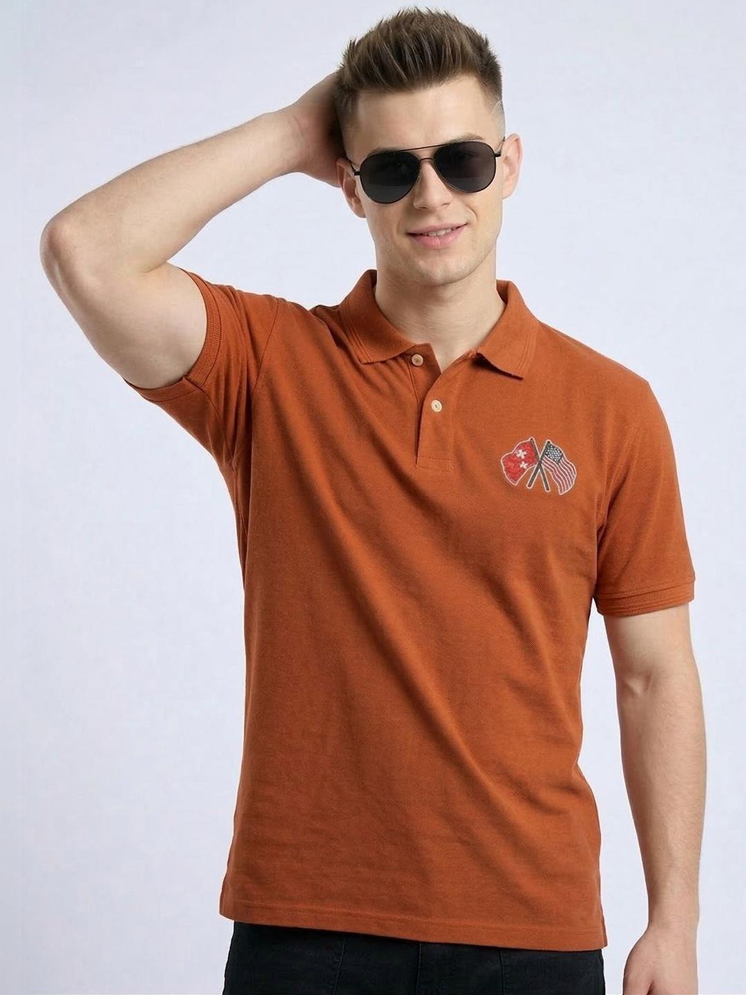 Buy HERE&NOW Men Printed Polo Collar T Shirt - Tshirts for Men 41032479 ...