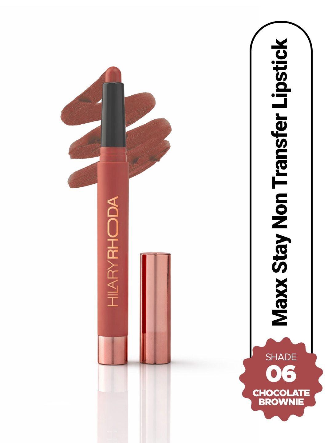 Buy Hilary Rhoda Non Transfer Proof Lip Crayon Lipstick   1.5 G   Chocolate Brownie   Shade 06 -  - Personal Care for Women