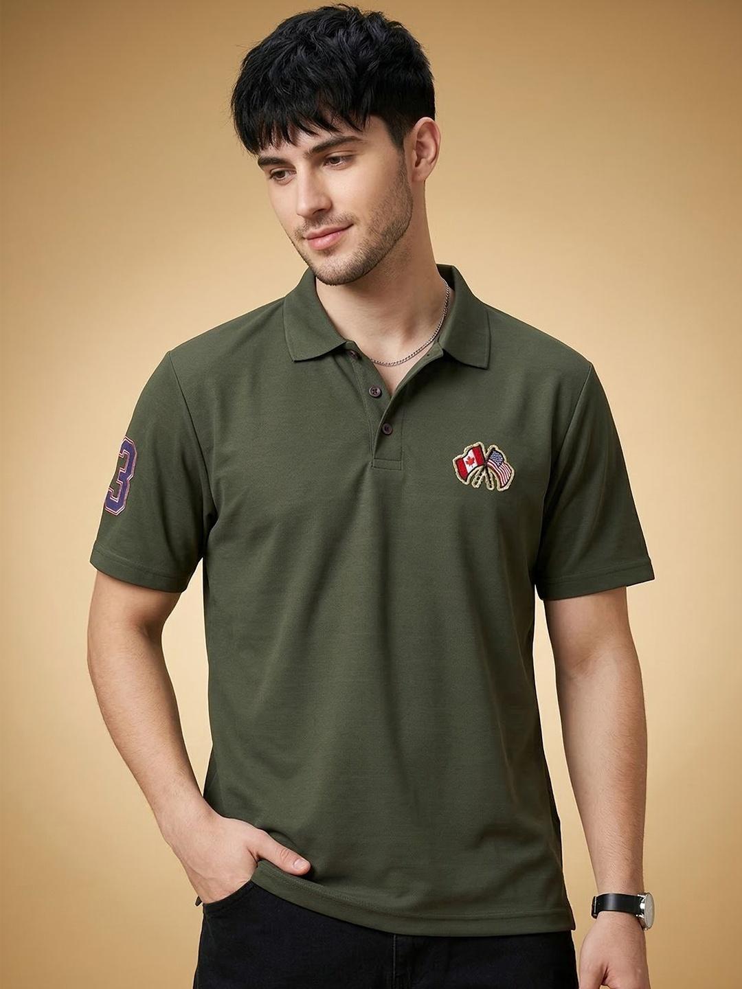 Buy HERE&NOW Men Printed Polo Collar T Shirt - Tshirts for Men 41032487 ...