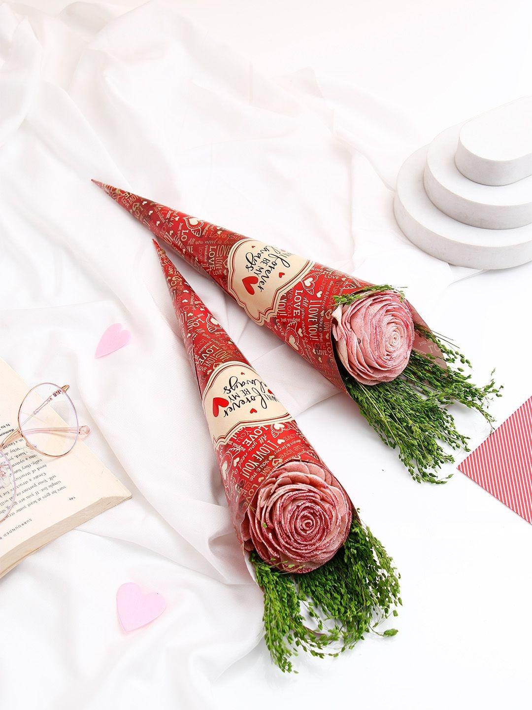 Buy Archies Pink 2 Pieces Rose Artificial Flower - Artificial Flowers ...