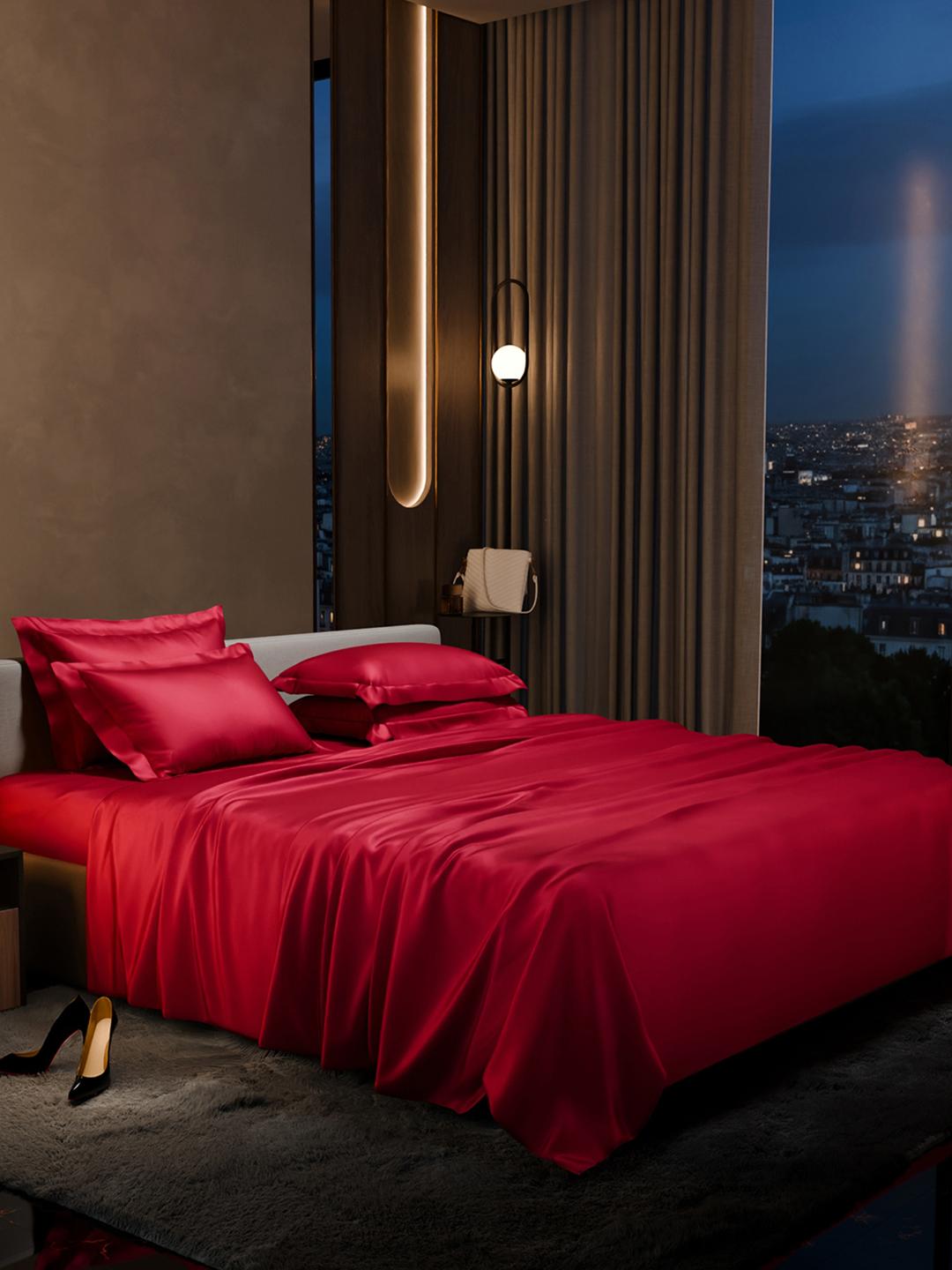 Buy Stoa Paris Date Night Collection Satin 300 TC Super King Bedsheet  108 X 108 Inches -  - Home for Unisex