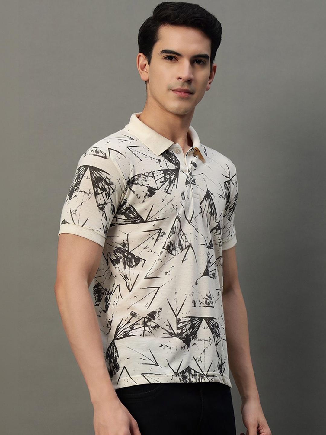 Buy SIMPLE SOLUTION Men Printed Polo Collar T Shirt - Tshirts for Men ...