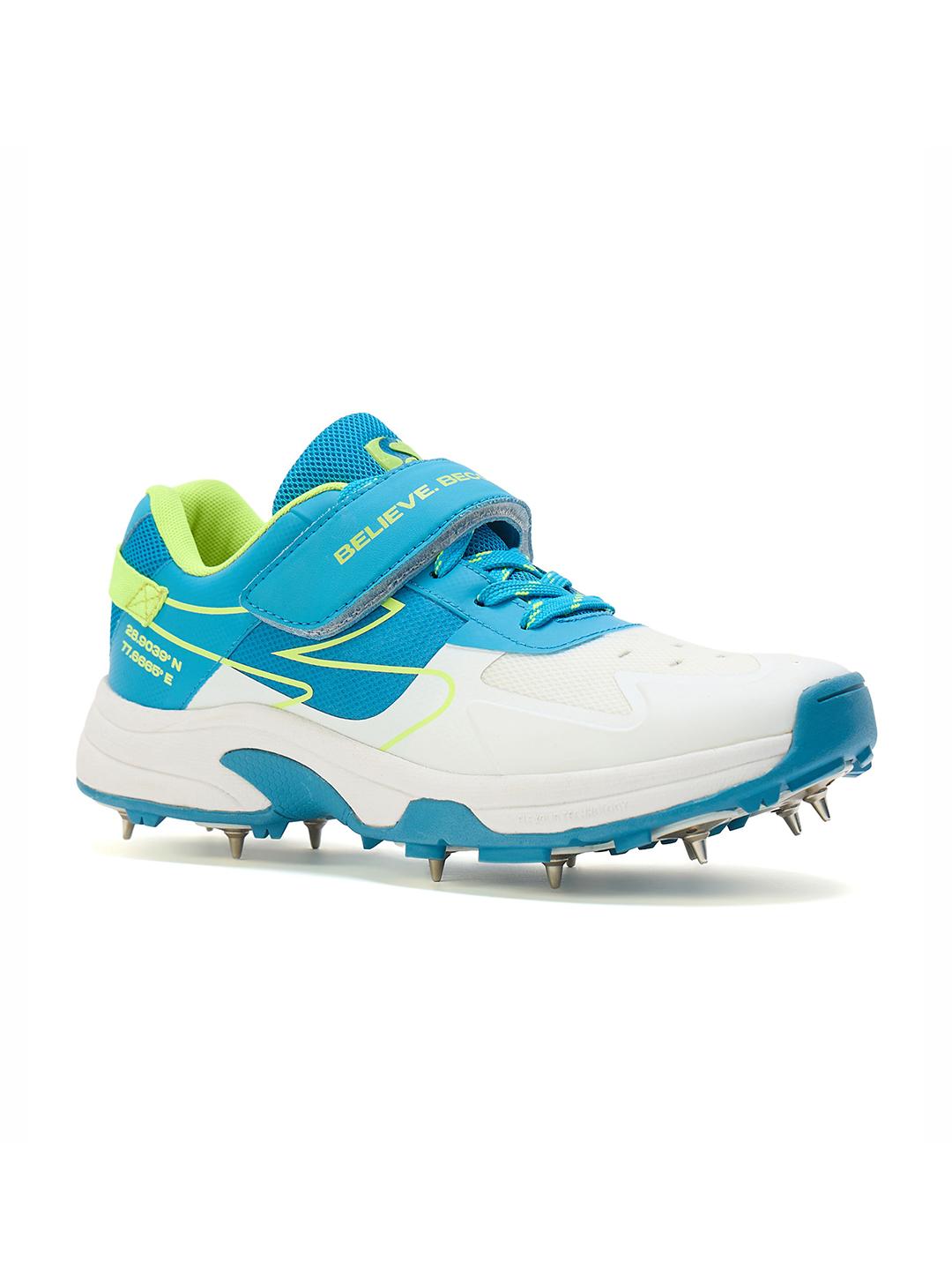 Buy SG Sierra ARC Spike Shoes White Blue Lime Premium Grip EVA Comfort Mesh Upper - - Footwear for Unisex