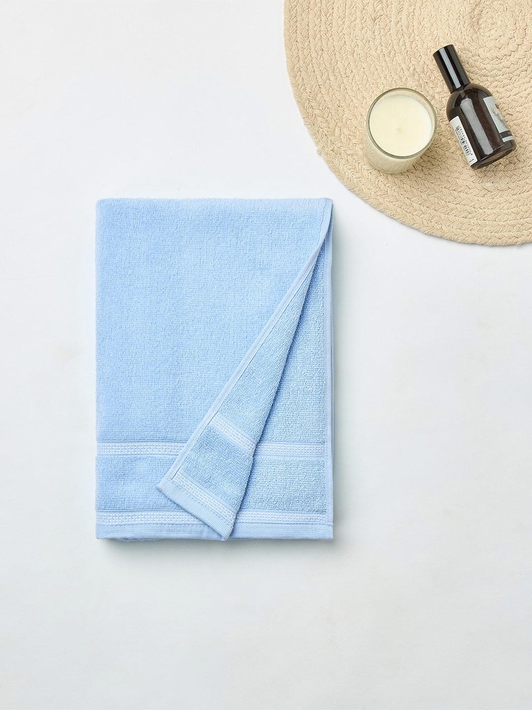 Buy Himeya Blue Cotton 350 GSM Bath Towel -  - Home for Unisex