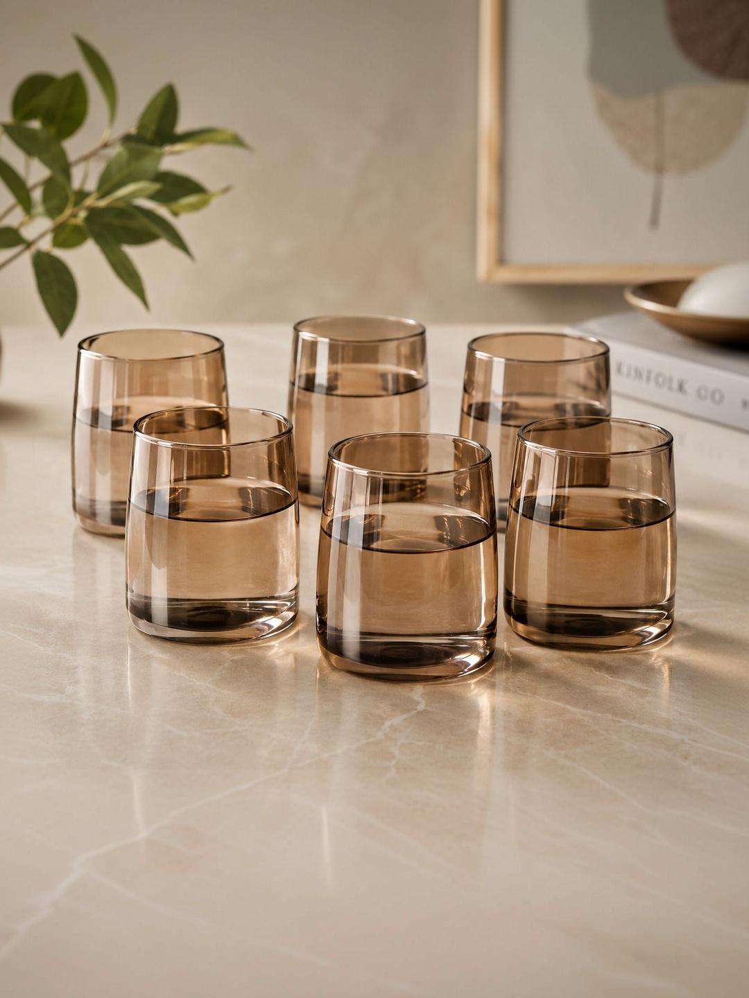 Bellemax Brown 6 Glass Water Glass