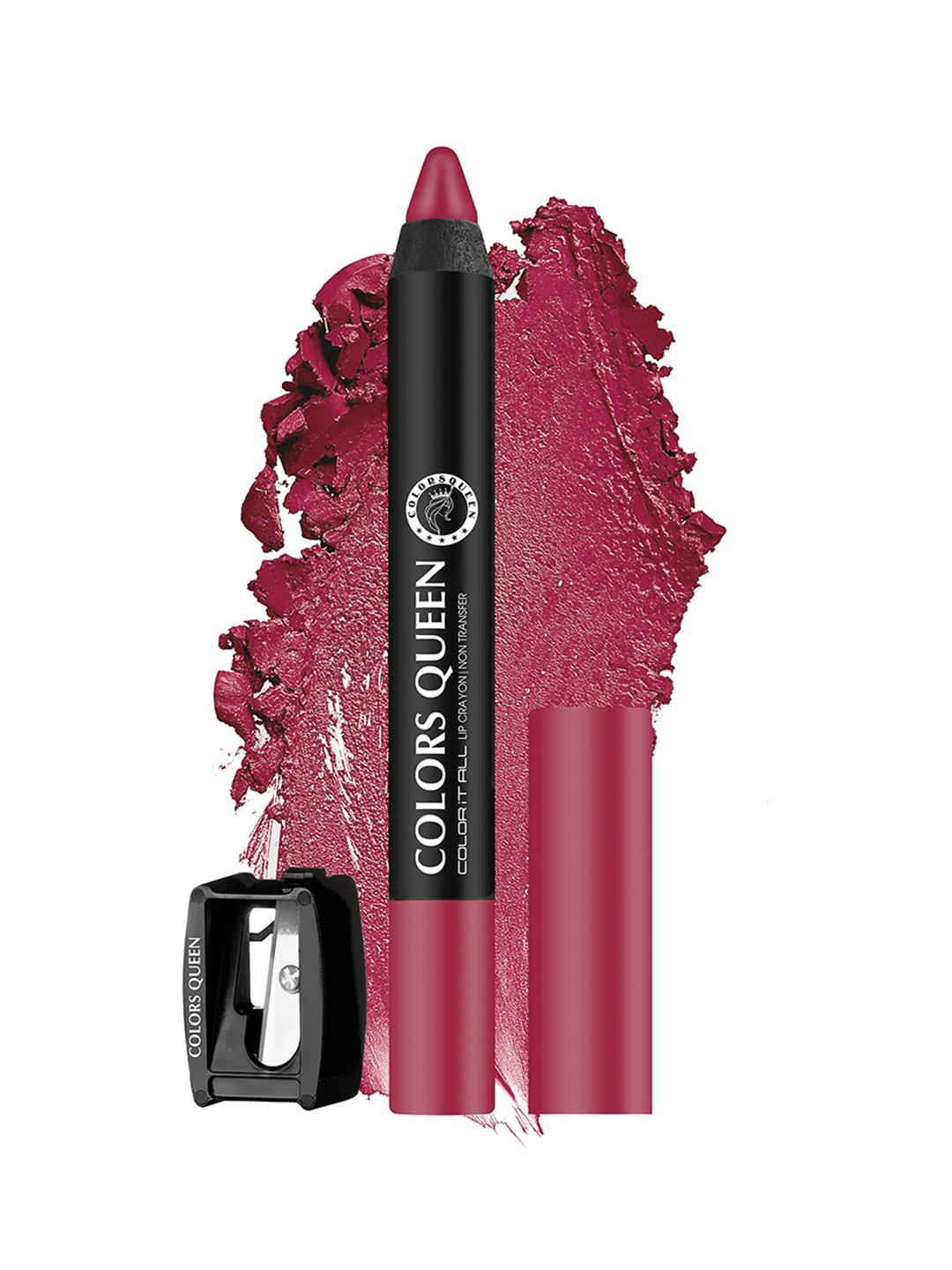 Buy Colors Queen Color It All Non Transfer Lip Crayon With Sharpener 4 G Rich High 12 - - Personal Care for Women