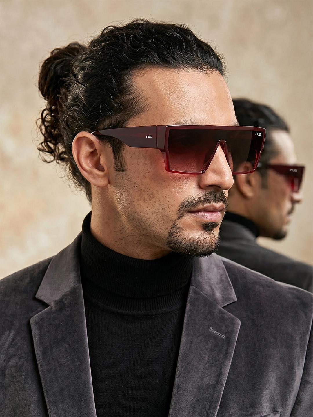 Buy IRUS By IDEE Men Square Sunglasses With UV Protected Lens IRS1262C5SG -  - Accessories for Men