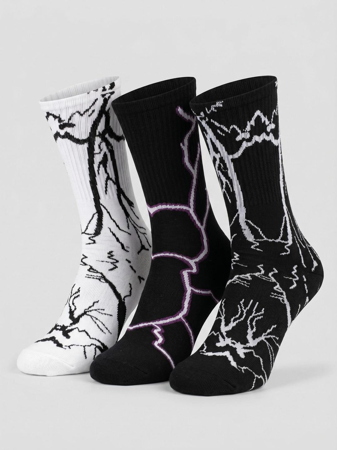 Moda Rapido Men 3 Pack Cotton Blend Calf Length Socks Pack of 3 - Image 1