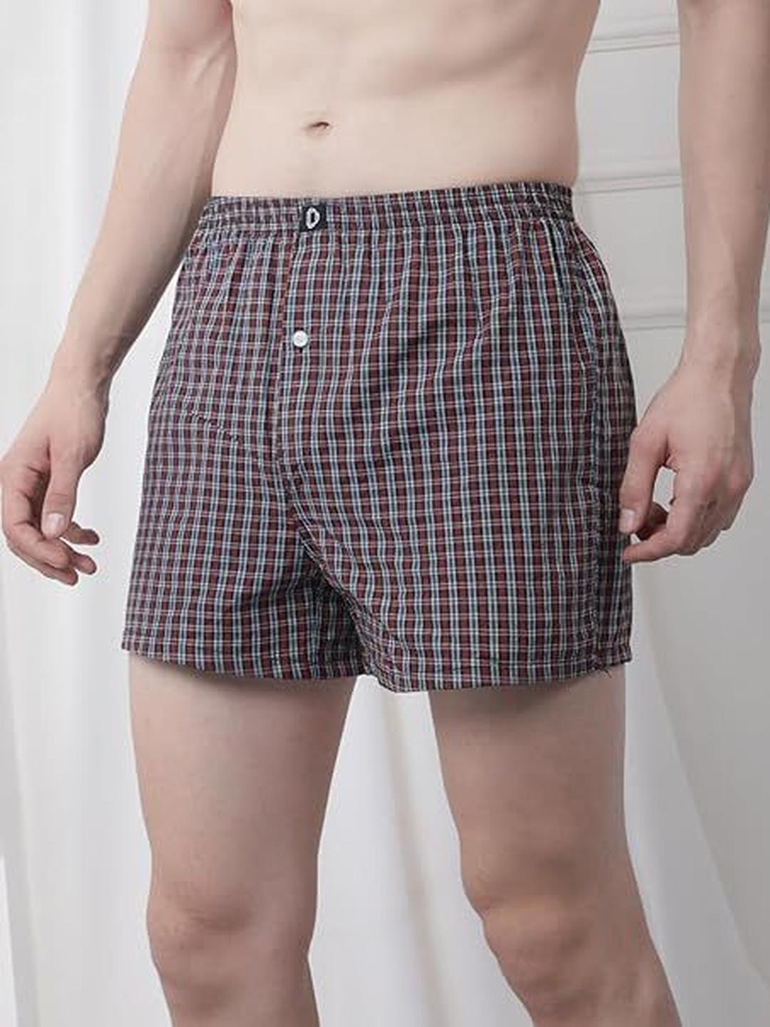 Buy Dollar Pack Of 3 Checked Cotton Boxers TSSO 01 CHECK234 PO3 - - Apparel for Men