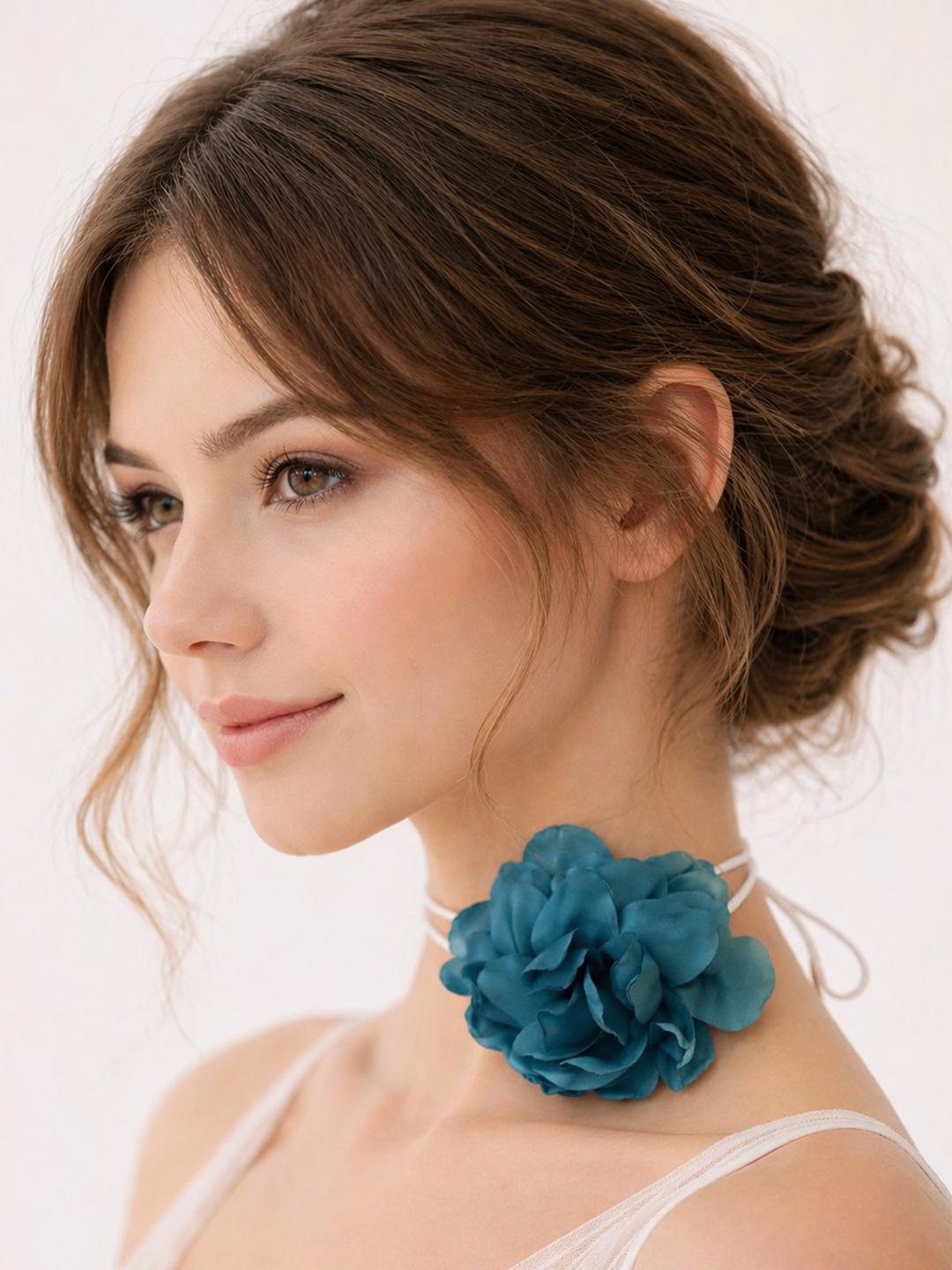 Buy Beau Design Floral Shaped Choker Necklace - - Accessories for Women