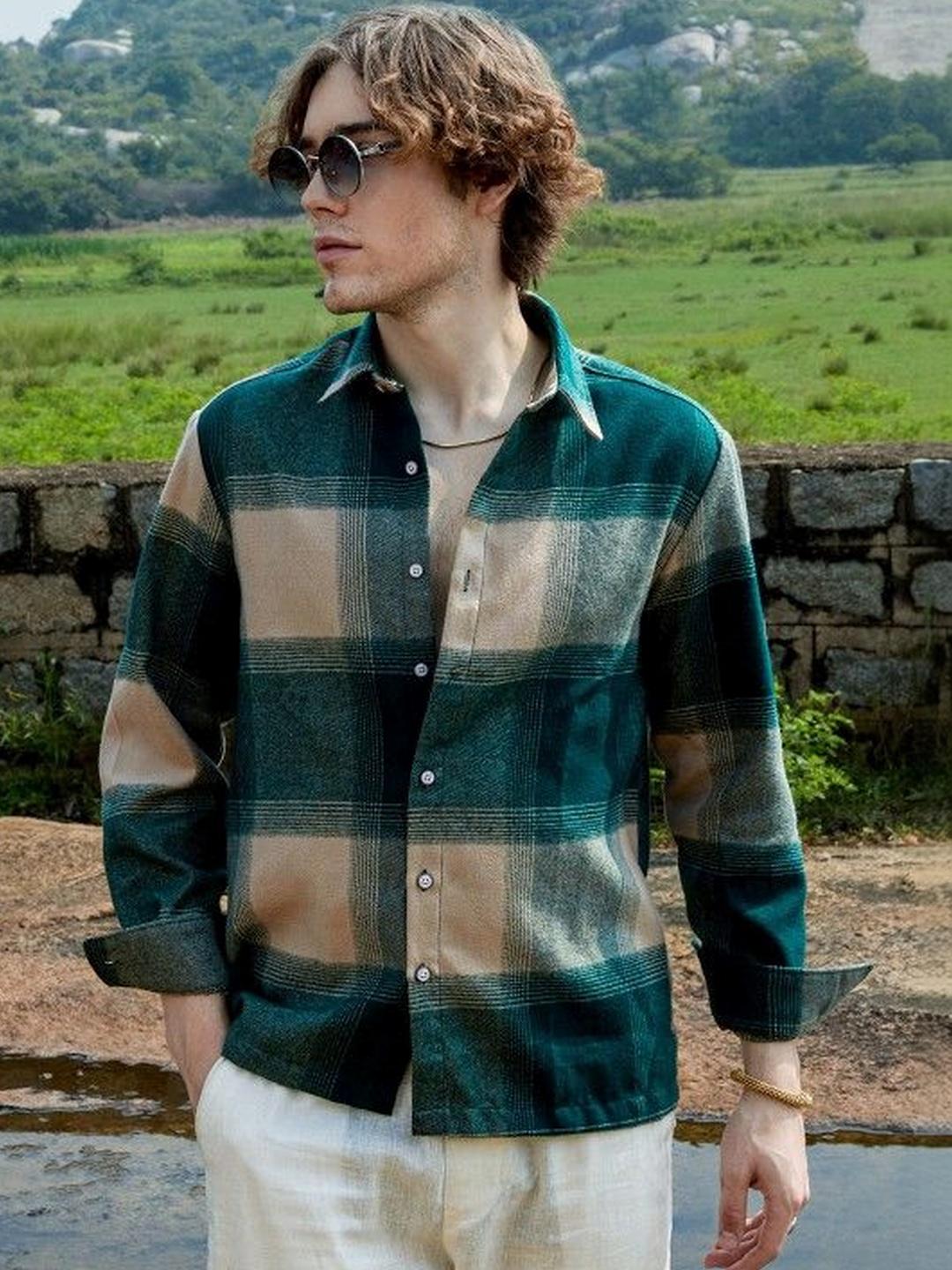 Metronaut Men Tartan Checks Checked Casual Shirt