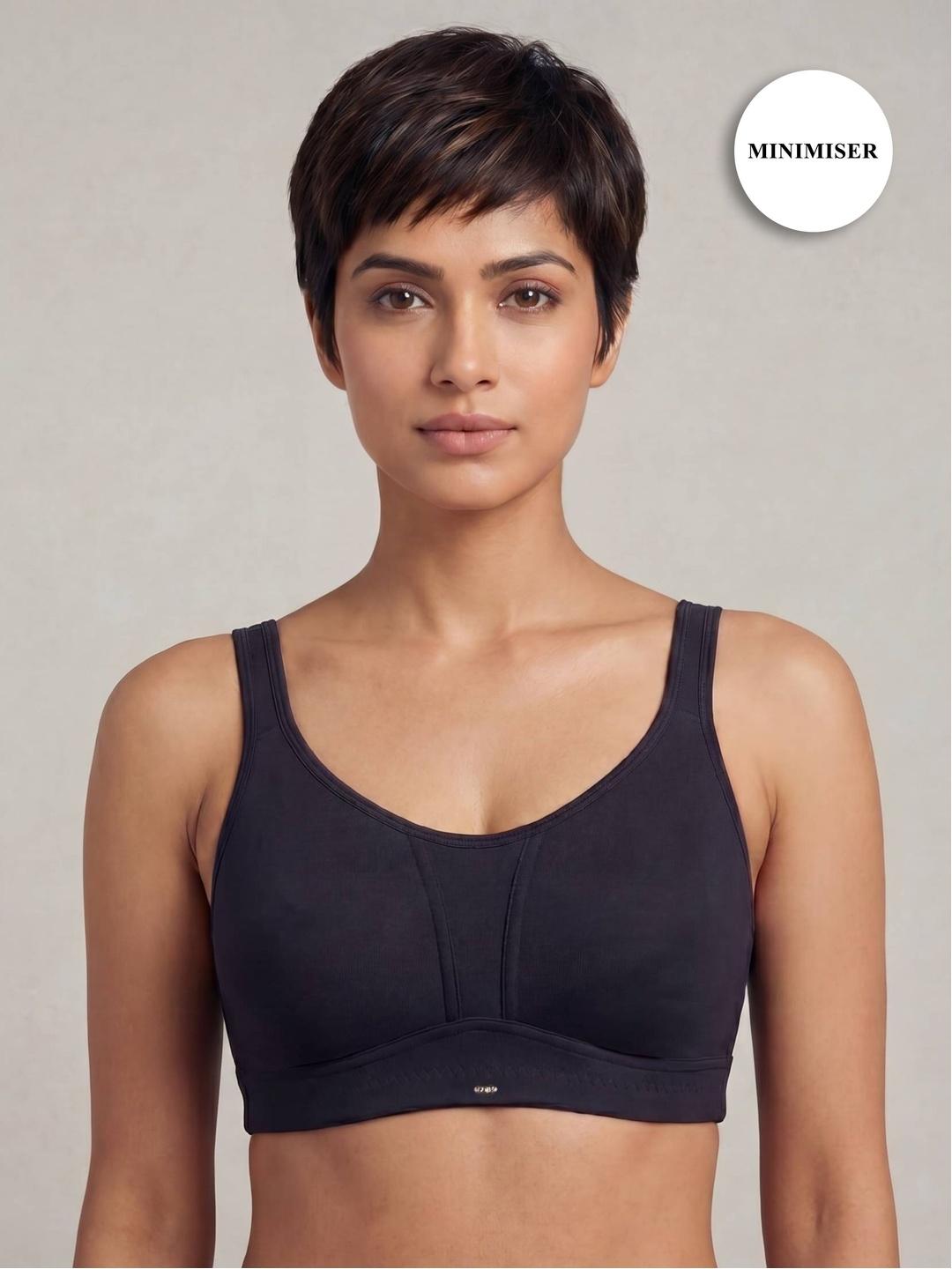Buy Soie Non Padded Non Wired Full Coverage Cotton Minimizer Bra - - Apparel for Women