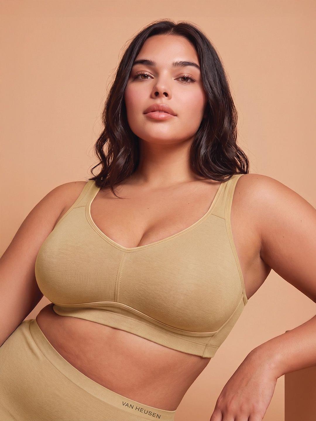 Buy Van Heusen Women High Stretch Cotton Non Padded Non Wired Minimizer Bra For Full Figure - - Apparel for Women