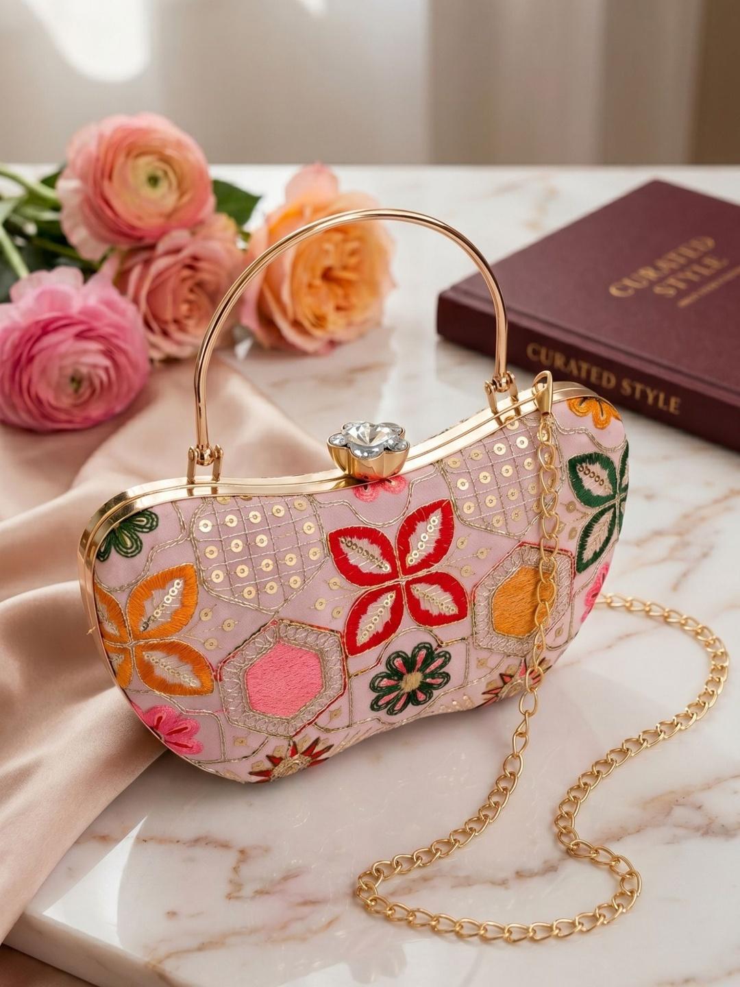 Buy OSTY Embroidered Box Clutch - - Accessories for Women