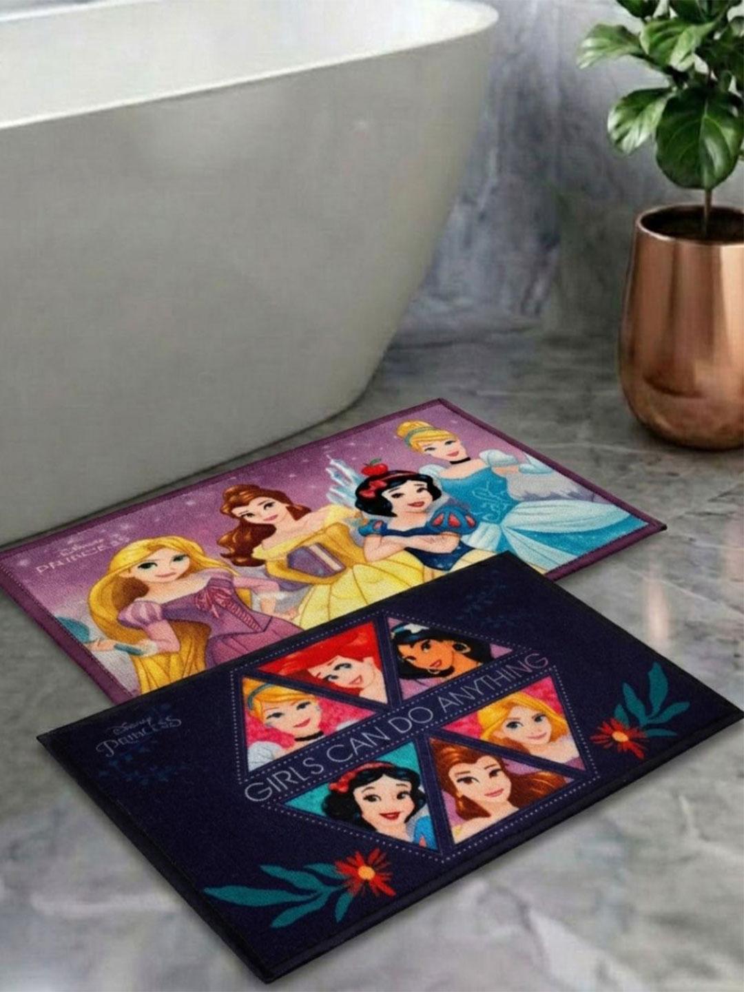 Buy Athom Living Multicolor Set Of 2 Princess Character Theme Anti Slip Bathmat 57x37cm -  - Home for Unisex Kids