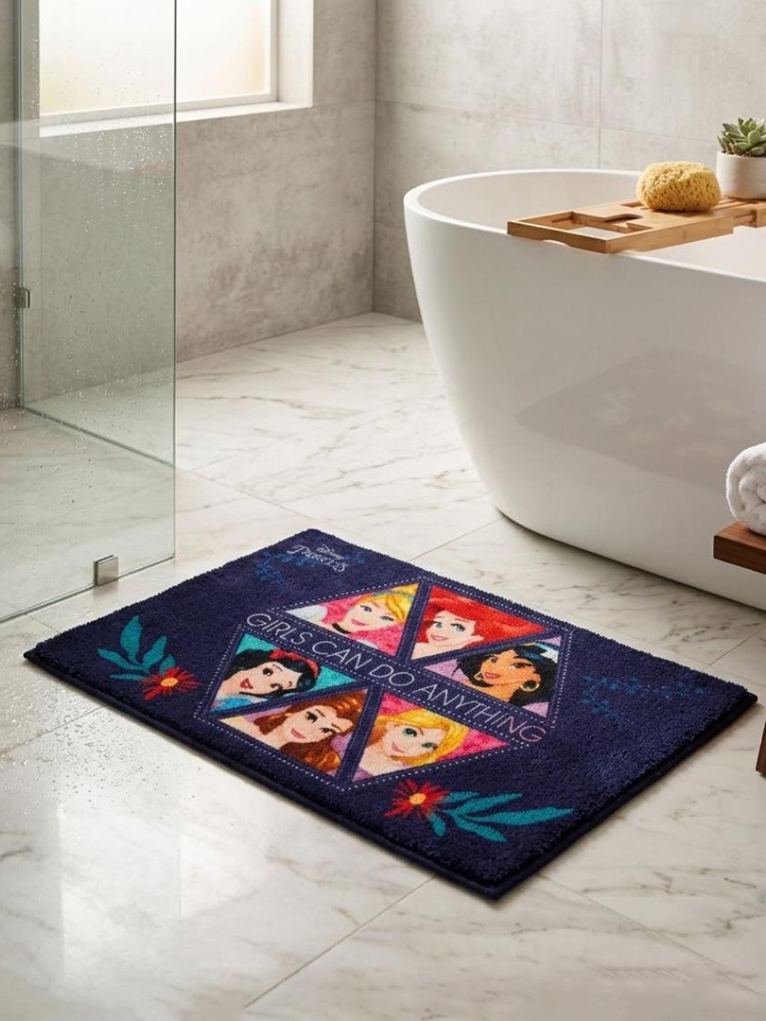 Buy Athom Living Blue Disney Princess Character Theme Kids Anti Slip Bathmat 57x37 - - Home for Unisex