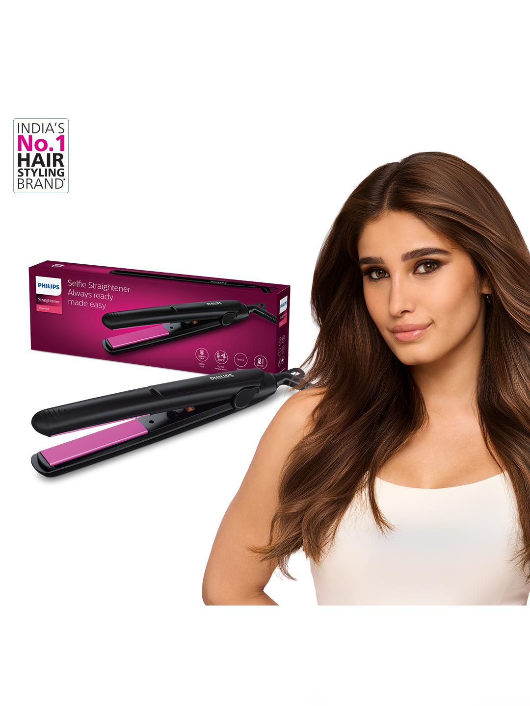 Philips HP8302/06 Selfie SilkPro Care Hair Straightener Black - Image 1