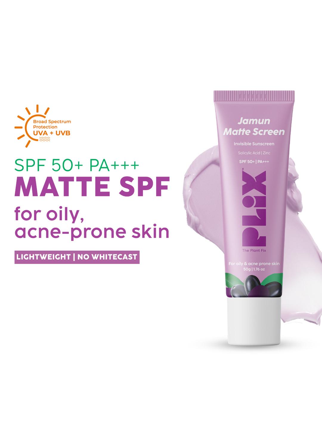 PLIX THE PLANT FIX Jamun Matte Sunscreen SPF50+ 50g - Image 1