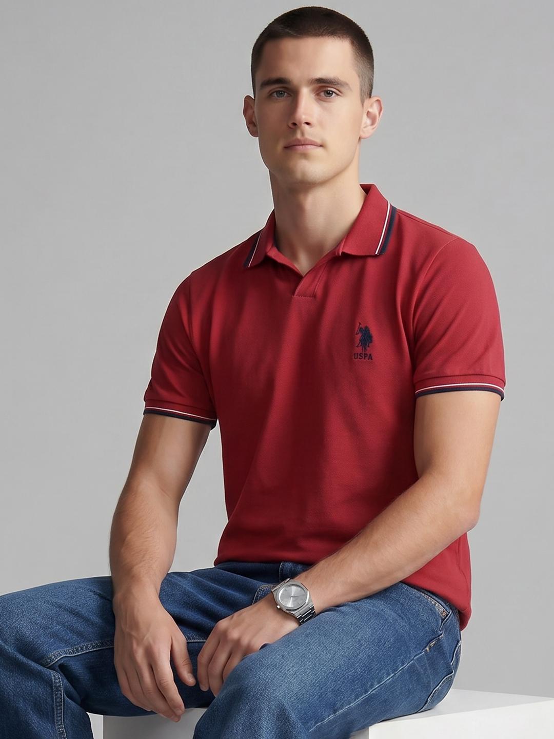 U.S. Polo Assn. Polo Collar Pure Cotton T-Shirt - Image 1