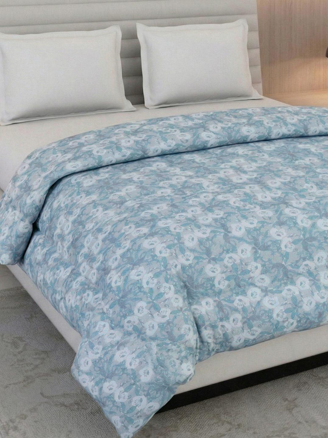 Buy Monte Carlo Brown & Blue Floral Summer 150 GSM Comforter -  - Home for Unisex