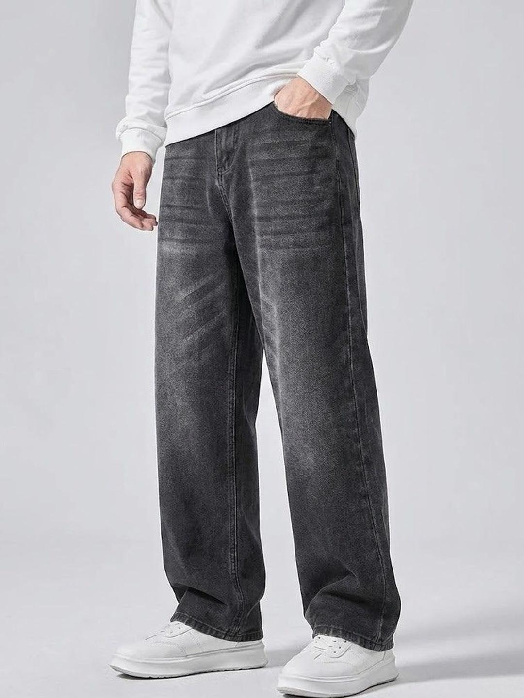 Buy BREXX Men Comfort Straight Fit Mid Rise Light Fade Stretchable ...