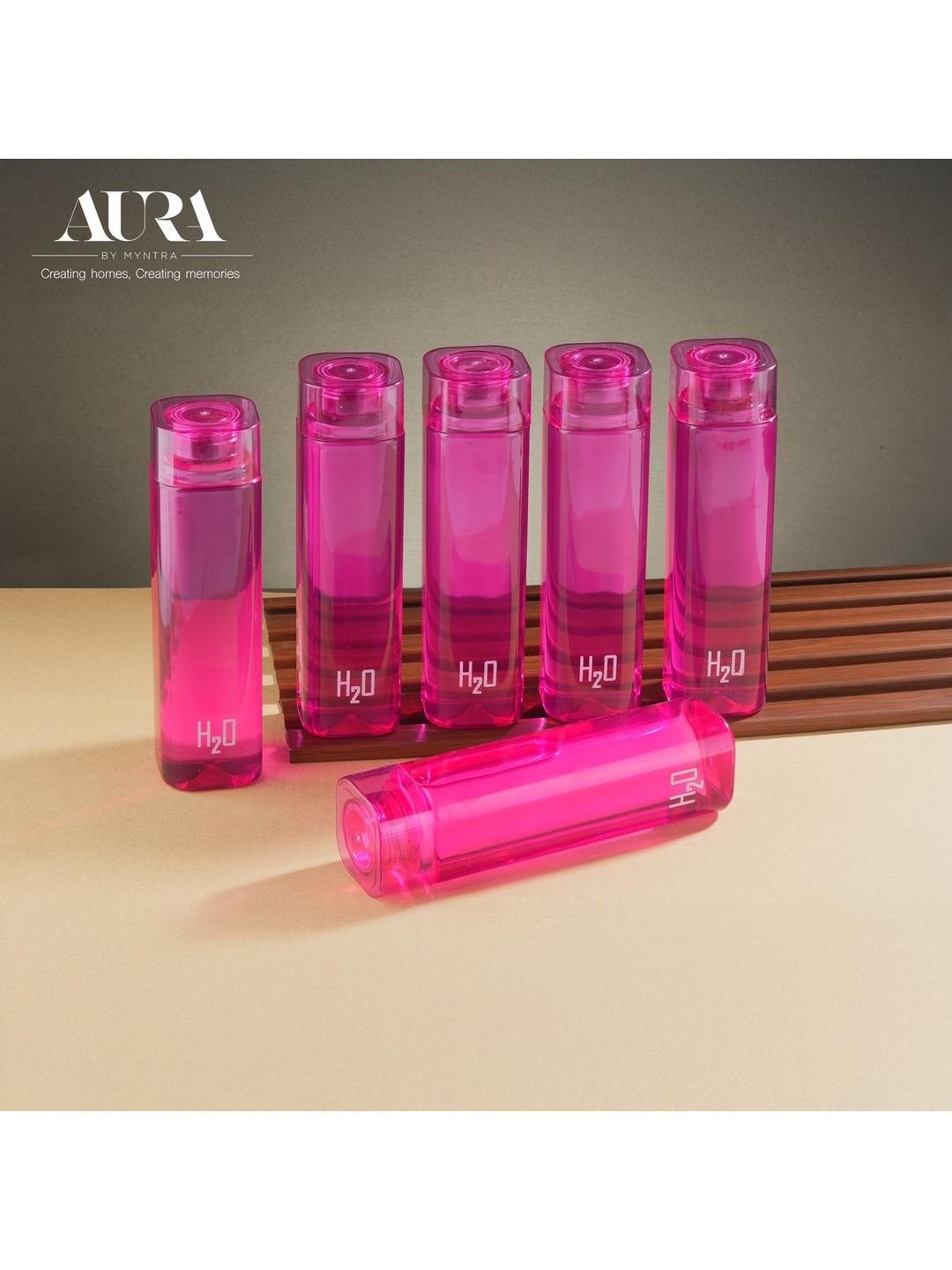 Buy Aura Pink Set Of 6 Plastic Other Water Bottle -  - Home for Unisex