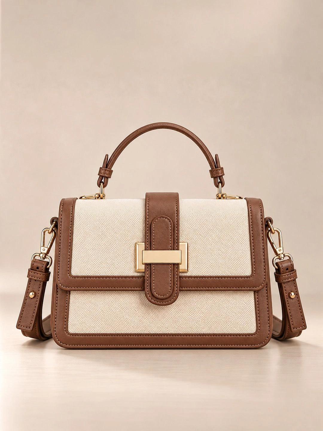 Buy Lino Perros Valley Leather Detachable Strap Buckle Detail Structured Satchel Bag - - Accessories for Women