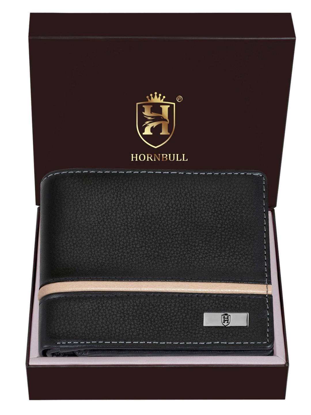 Buy Hornbull Denial Black RFID Protected Genuine Leather Two Fold Wallet -  - Accessories for Men