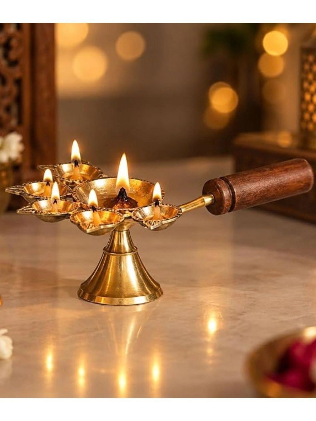 Buy Artisyn Brass Easy To Clean Diwali Diyas -  - Home for Unisex