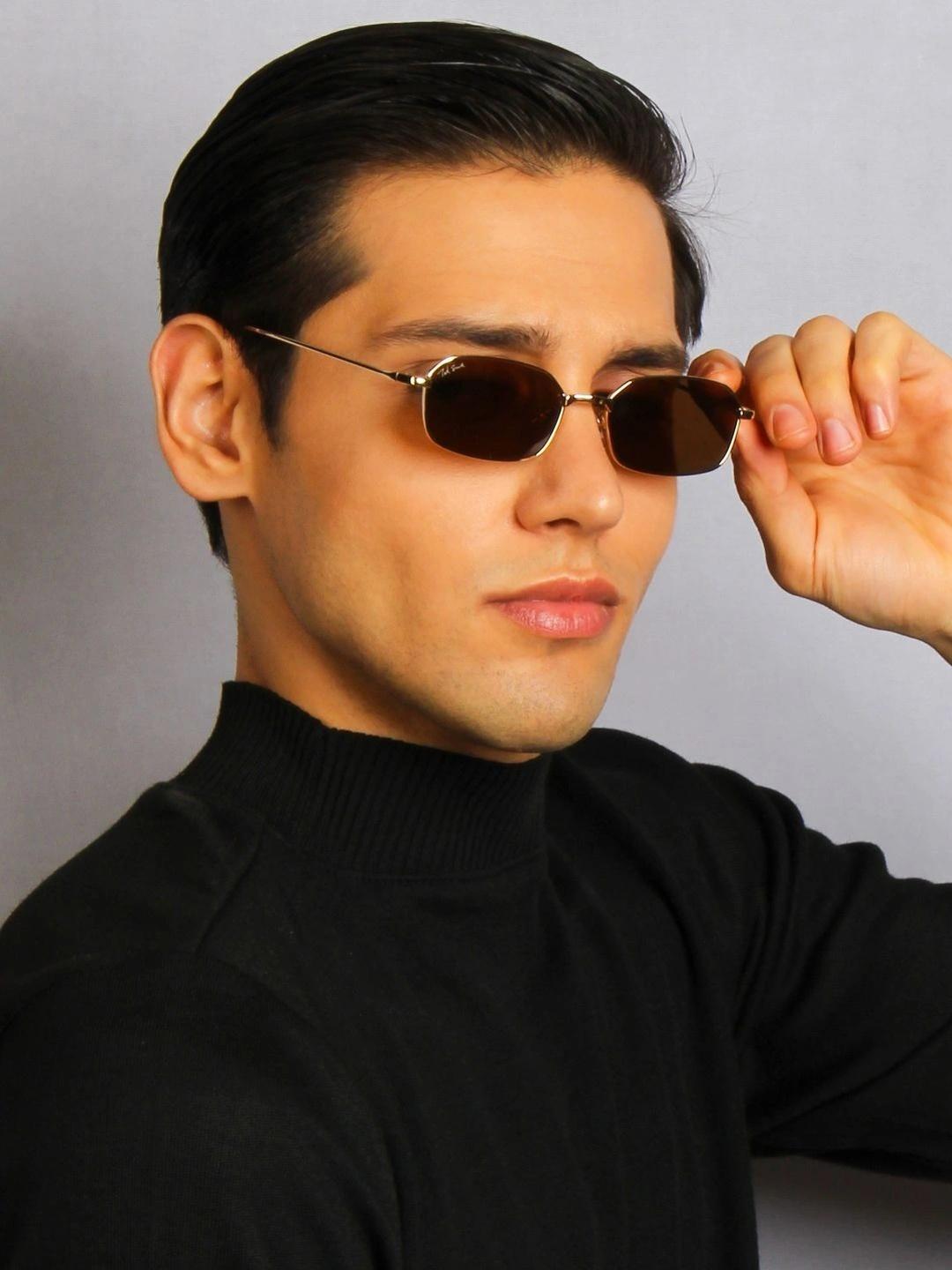 Buy Ted Smith Full Rim Oval Sunglasses With UV Protected Lens TSA EYEZ_C3 -  - Accessories for Unisex